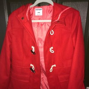 Red Toggle Coat
